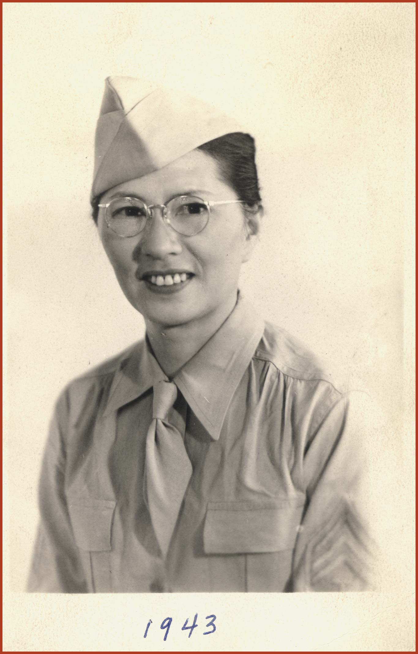 Ruby Tape in her army uniform.