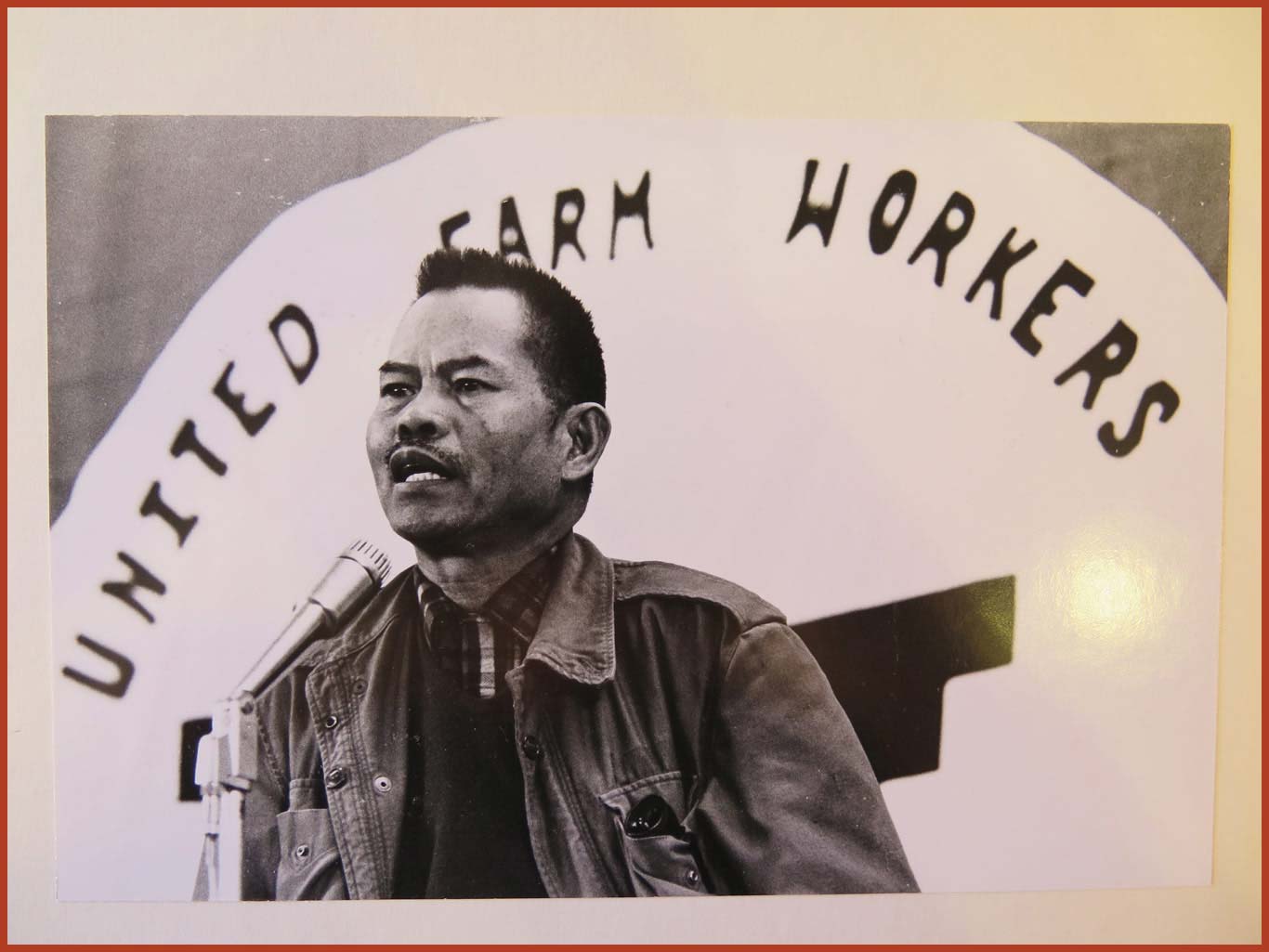 Larry Itliong, United Farm Workers Organizing Committee Assistant Director speaking at unknown event.