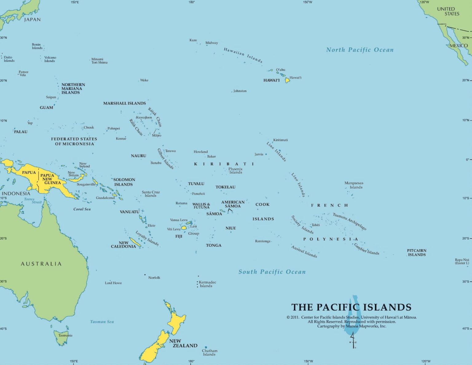 Map of the Pacific Islands – Foundations and Futures