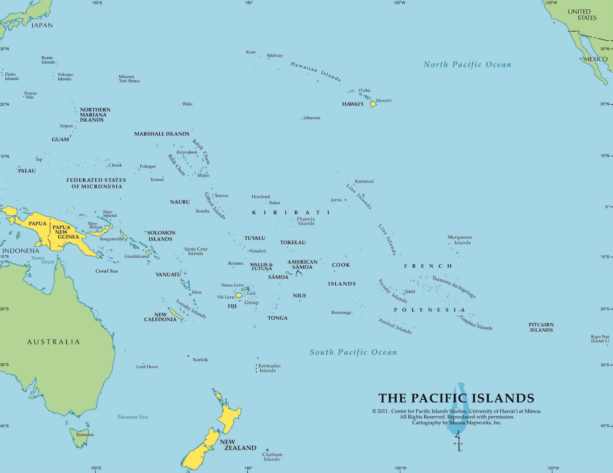 Map Of The Pacific Islands Foundations And Futures