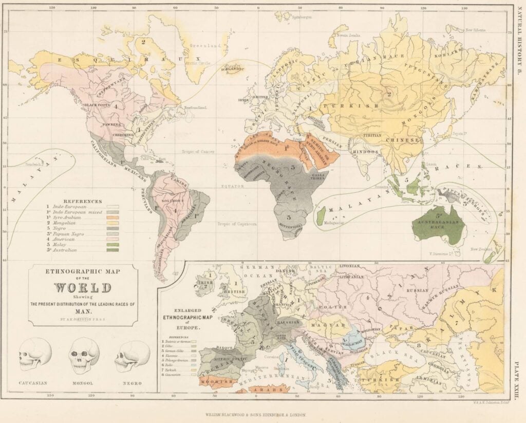 Five Adamic Races Leading Races of Man Map – Foundations and Futures